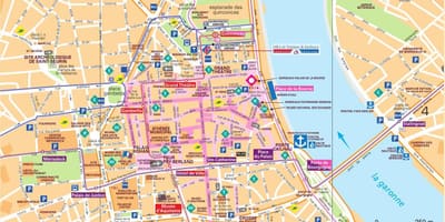 Карта Бордо старог града