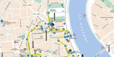 Карта Бордо пешачка тура