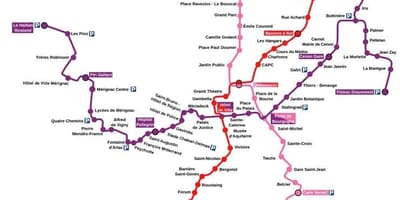 Карта станице Бордо